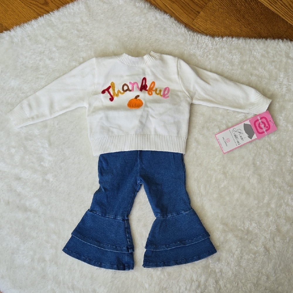 Rare Editions Thanksgiving Outfit, Girls 12 Months, New With Tags